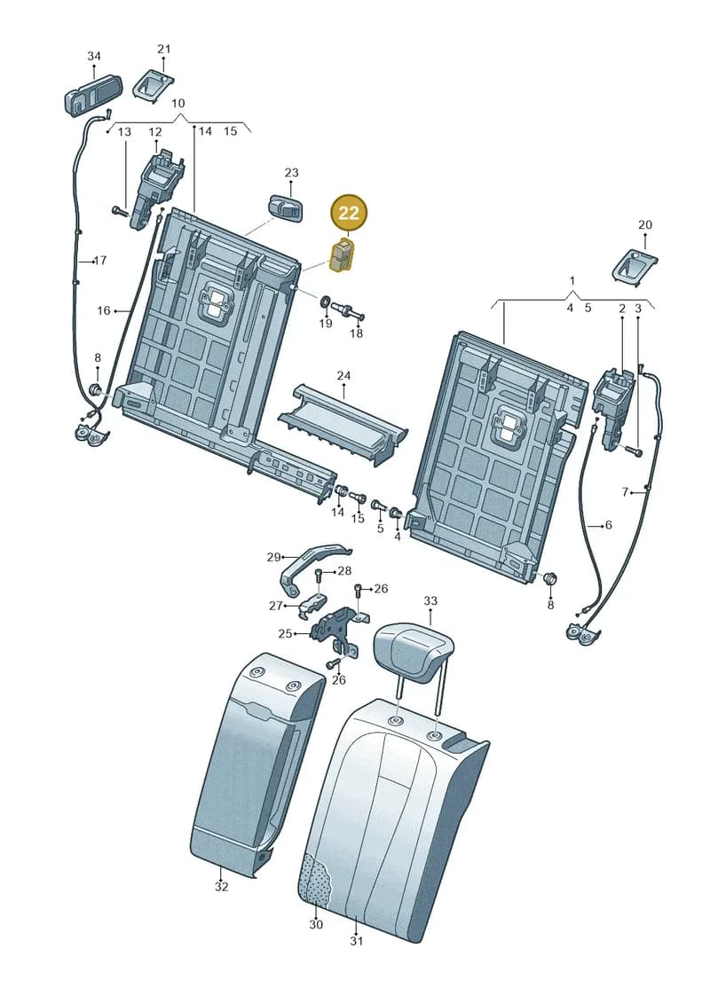 80A8867474PK — Audi Q5 (2016-2025) diagram 896885600, position 22