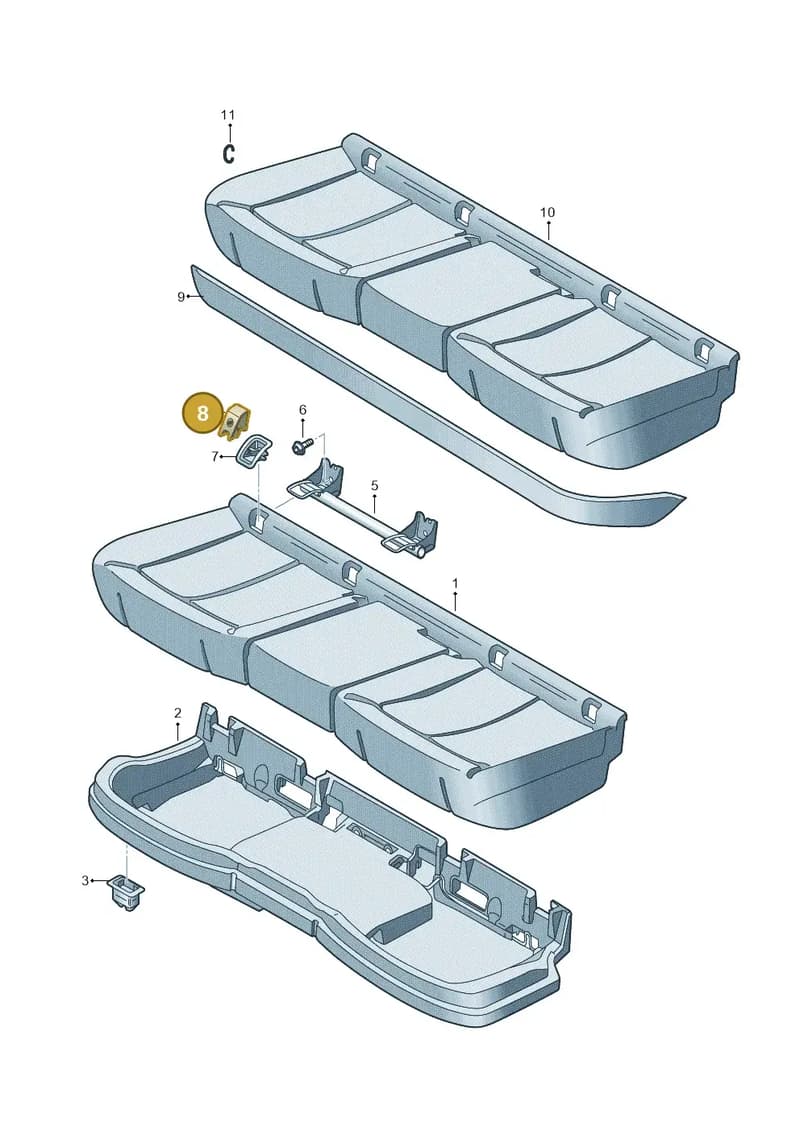 80A887187P70 — Audi Q5 (2016-2025) diagram 896885000, position 8