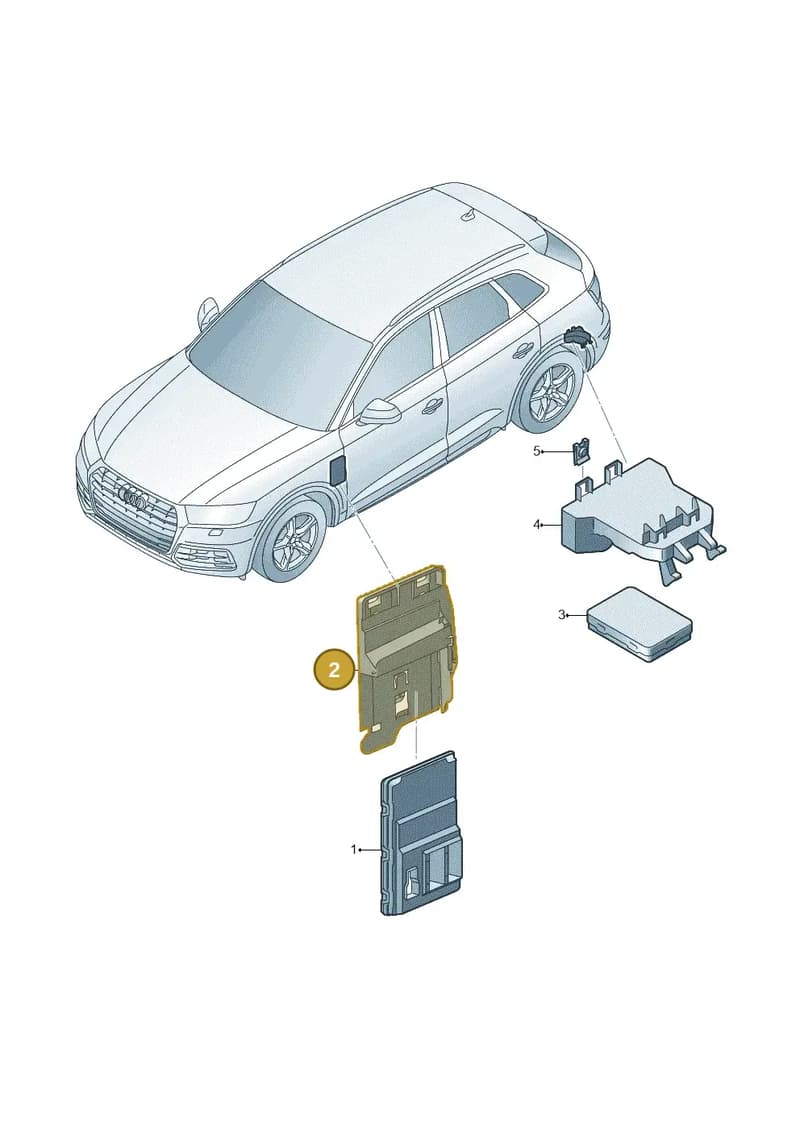 80A907286A — Audi Q5 (2016-2025) diagram 896907020, position 2
