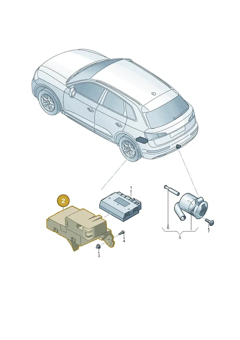 80A907297 — Audi Q5 (2016-2025) diagram 896945500, position 2