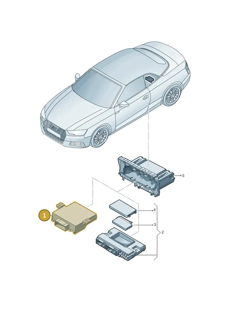 80A907468F — Audi A5 Cabriolet (2016-2025) diagram 848907000, position 1