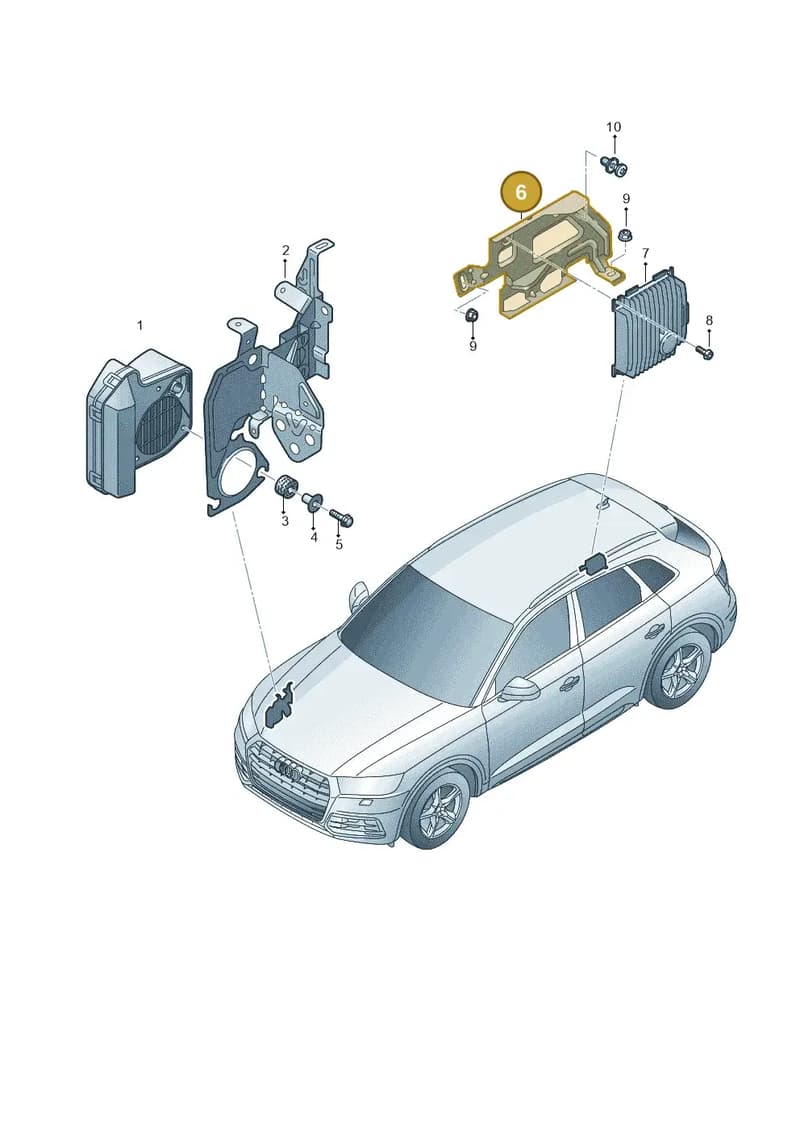 80A907815A — Audi Q5 (2016-2025) diagram 896035026, position 6