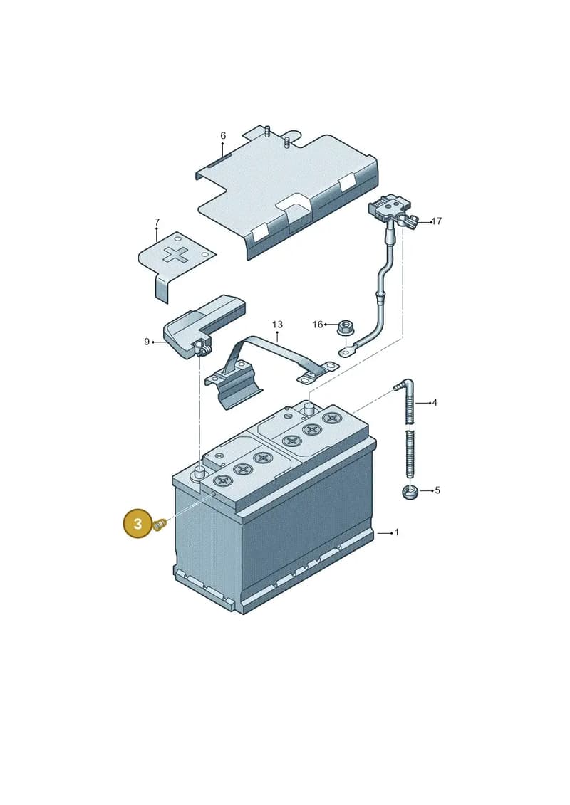 80A915397D — Audi Q5 (2016-2025) diagram 896915000, position 3