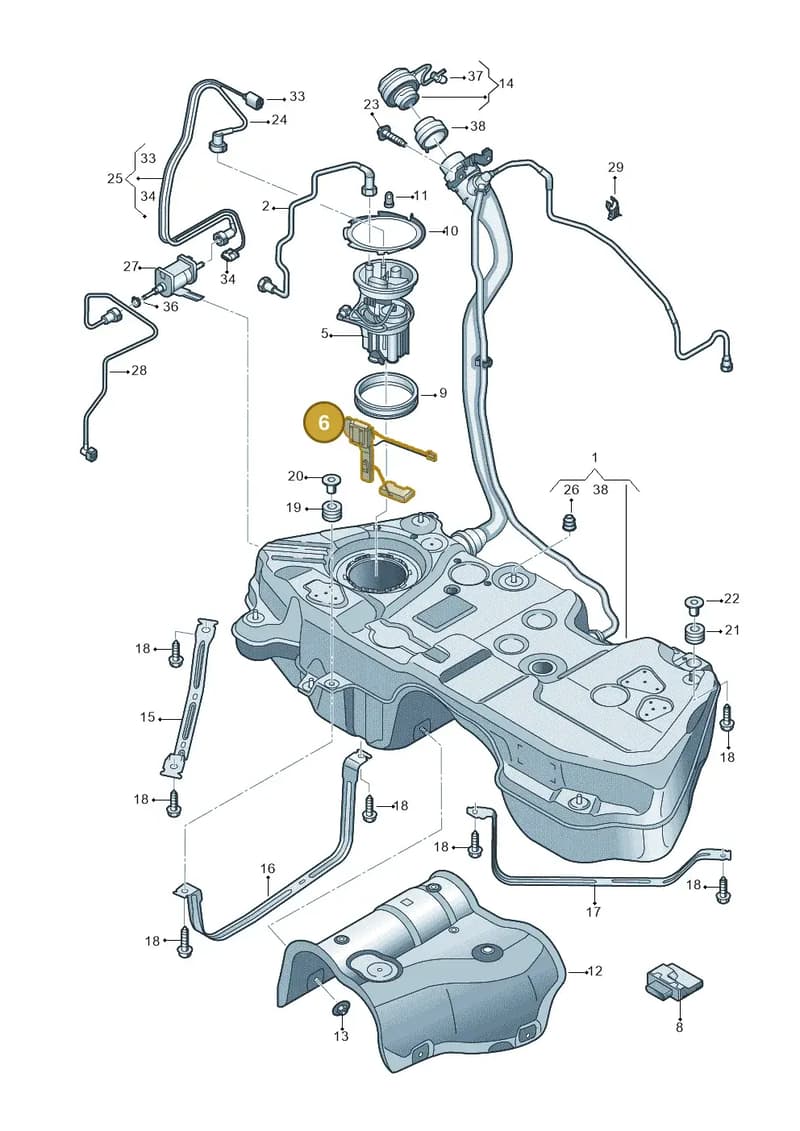 80A919047C — Audi Q5 (2016-2025) diagram 896201200, position 6