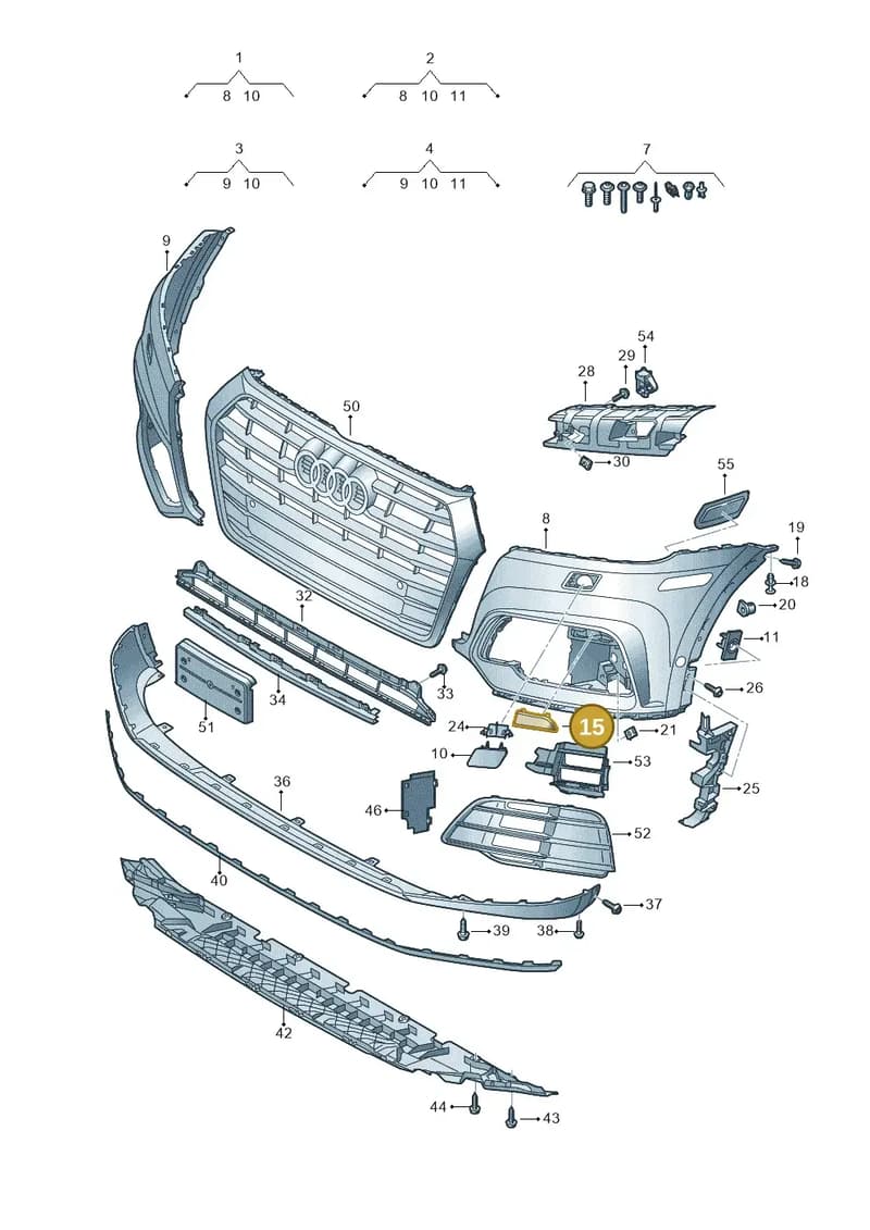 80A919267BRU6 — Audi Q5 (2016-2025) diagram 896807200, position 15