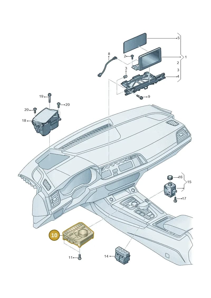 80A919615C — Audi Q5 (2016-2025) diagram 896919000, position 10