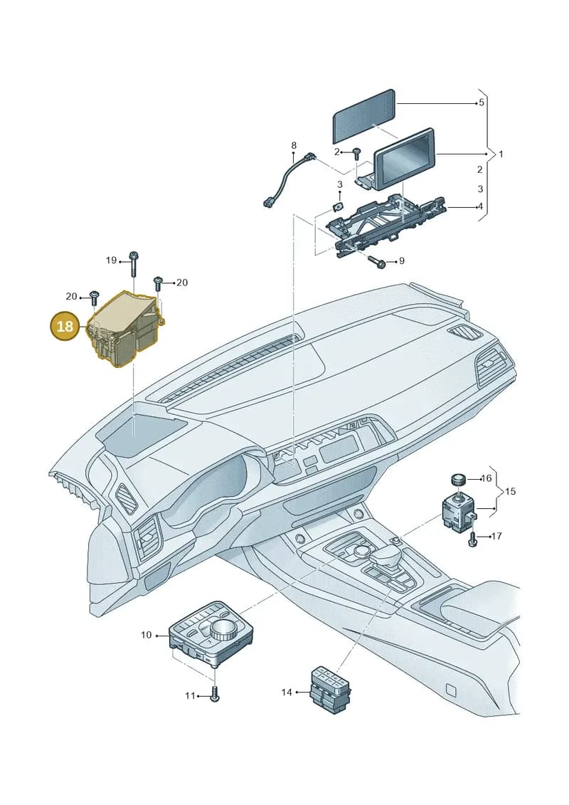 80A919617F — Audi Q5 qu. 2.0 (2018-) diagram 896919000, position 18