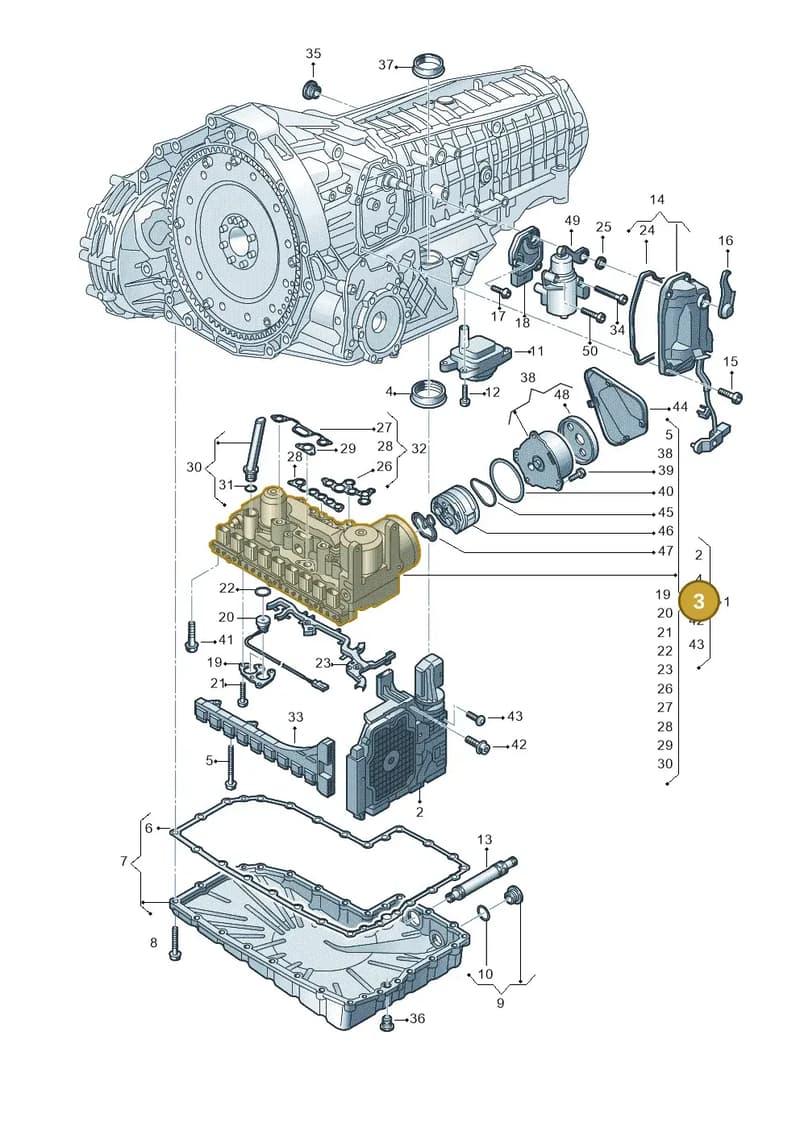 80A927155EA — Audi Q5 (2016-2025) diagram 849325800, position 3