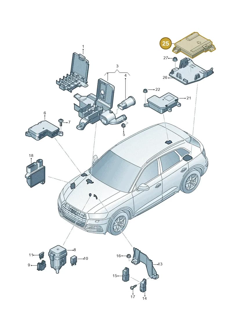 80A937517 — Audi Q5 (2016-2025) diagram 896937200, position 25