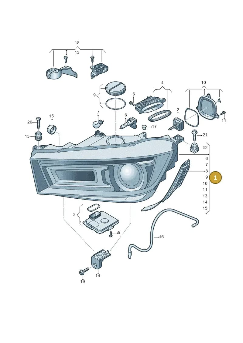 80A941033F — Audi Q5 (2016-2025) diagram 896941000, position 1