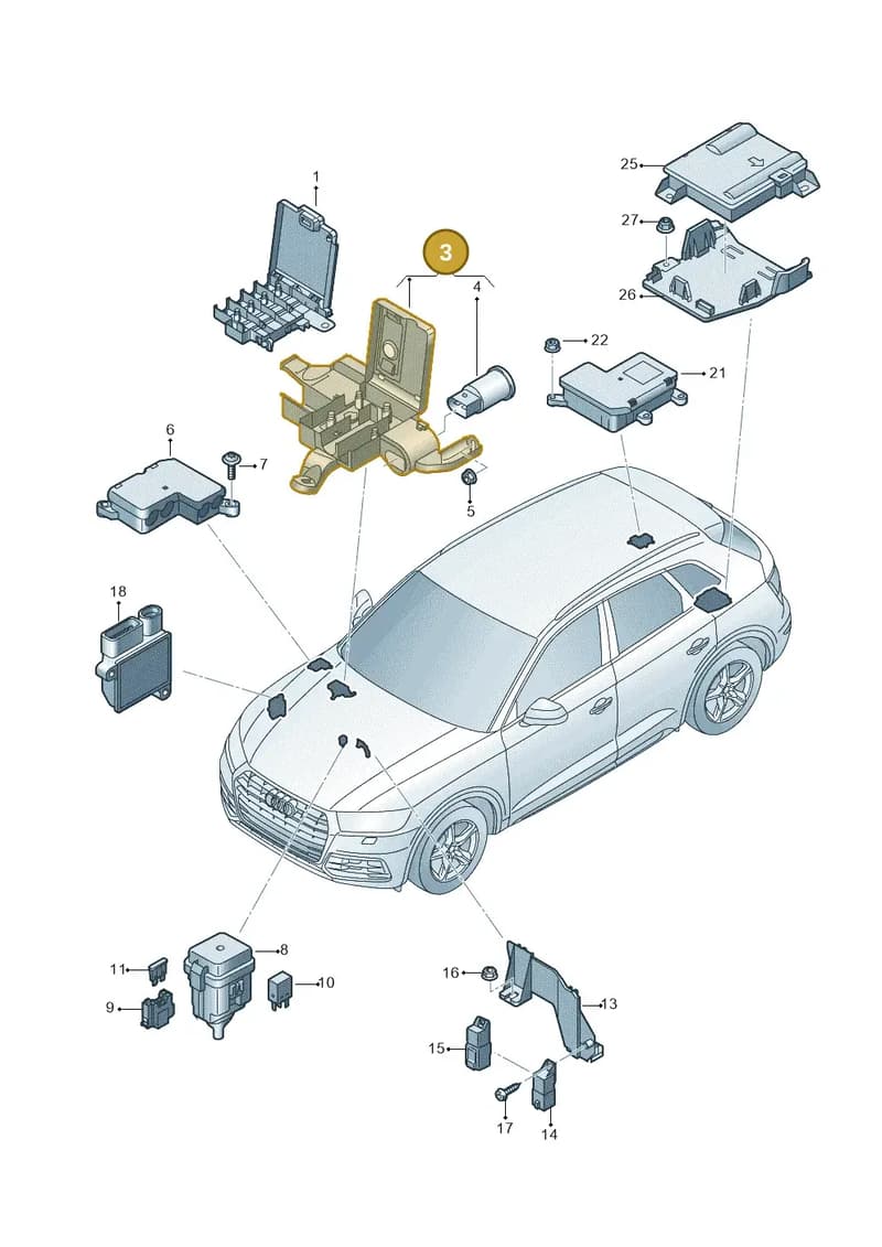 80A941823B — Audi Q5 (2016-2025) diagram 896937200, position 3