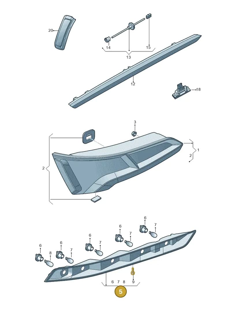 80A945069E — Audi Q5 (2016-2025) diagram 896945000, position 5