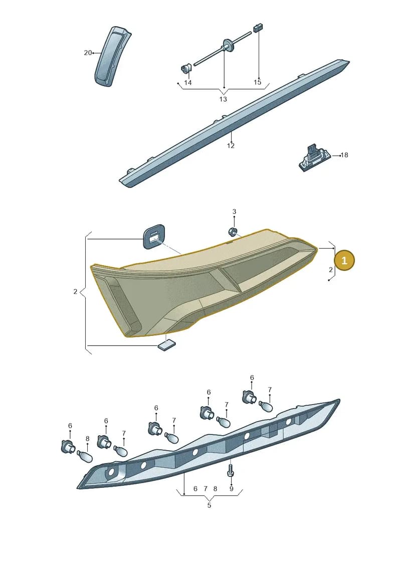80A945094 — Audi Q5 (2016-2025) diagram 896945000, position 1