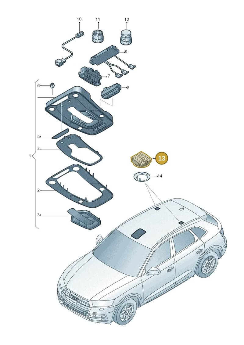 80A947292B — Audi Q5 (2016-2025) diagram 896947050, position 13