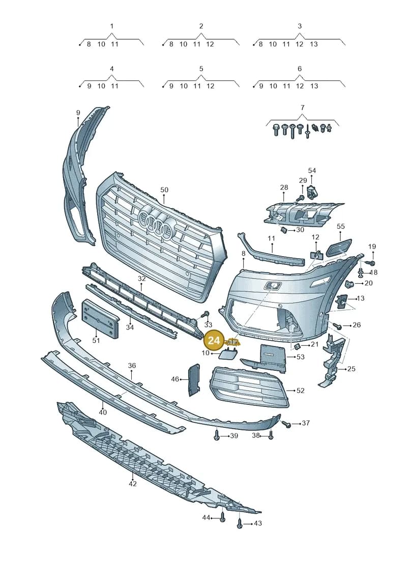 80A955159 — Audi Q5 (2016-2025) diagram 896807100, position 24