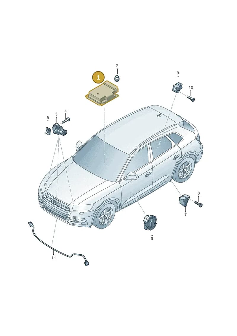 80A959655N — Audi Q5 (2016-2025) diagram 896959300, position 1