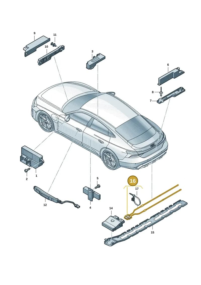 80A962239 — Audi RS e-tron GT (2020-2025) diagram 4j1909000, position 16