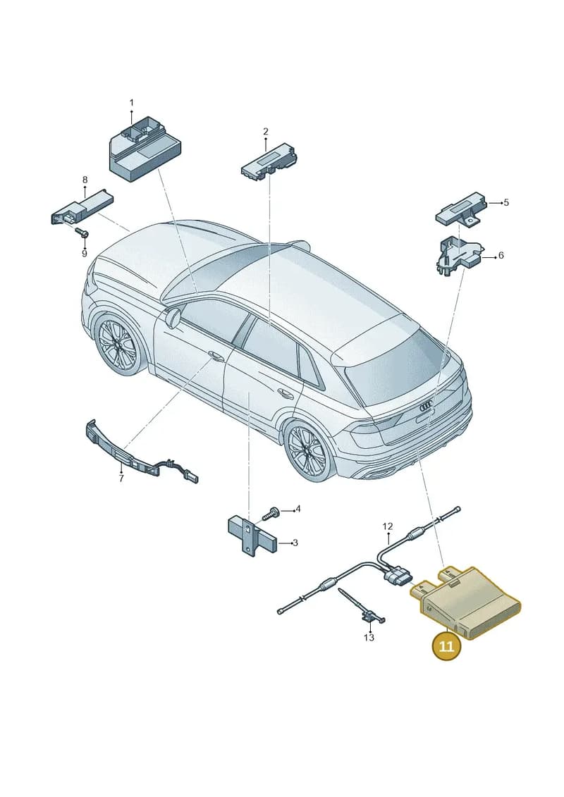 80A962243 — Audi RS Q8 (2019-2025) diagram 429909000, position 11