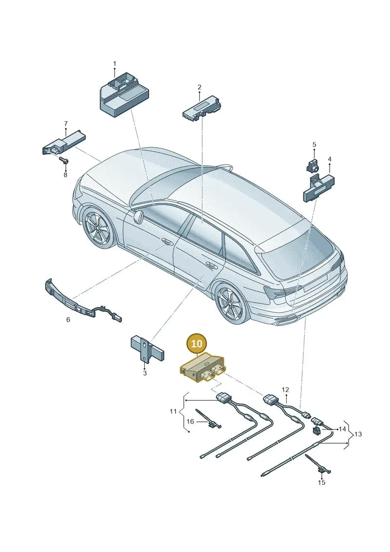 80A962243 — Audi RS6 Avant (2019-2025) diagram 430909010, position 10