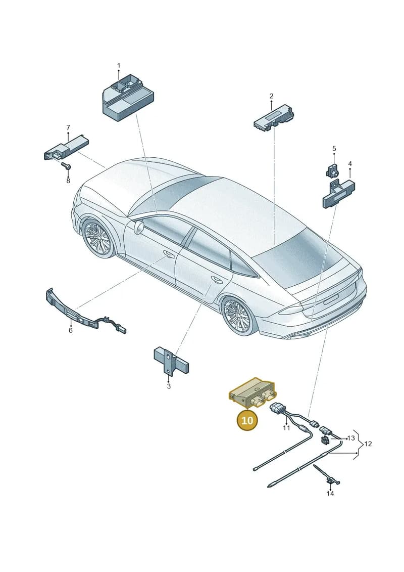 80A962243 — Audi A7 Sportback (2018-2025) diagram 435909000, position 10