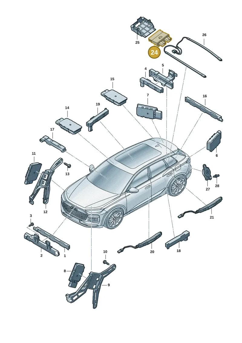 80A962243 — Audi Q6 e-tron (2023-2025) diagram f5s909000, position 24