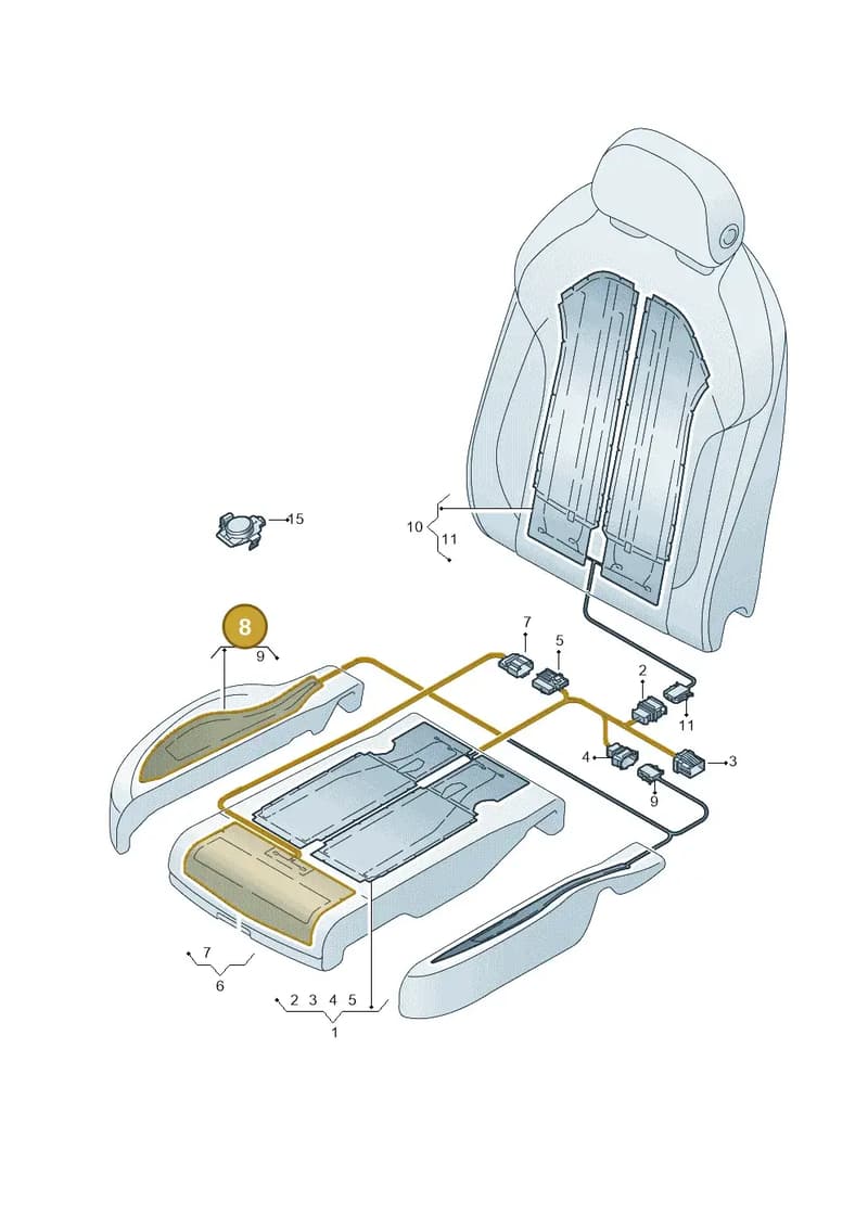80A963551A — Audi Q5 (2016-2025) diagram 849963020, position 8