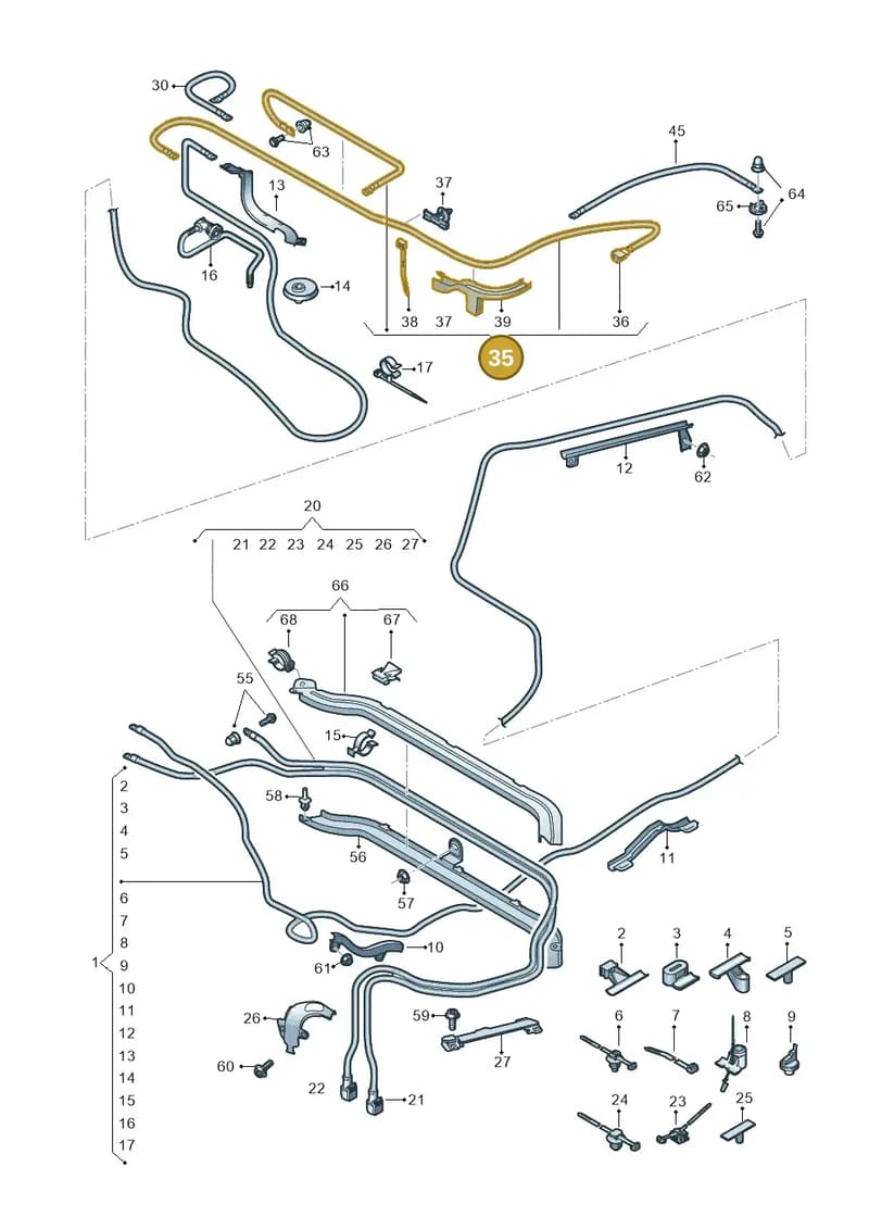 80A971227A — Audi Q5 (2016-2025) diagram 896972050, position 35