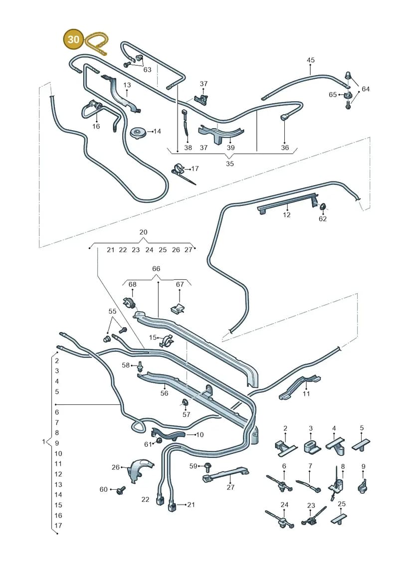 80A971227B — Audi Q5 (2016-2025) diagram 896972050, position 30