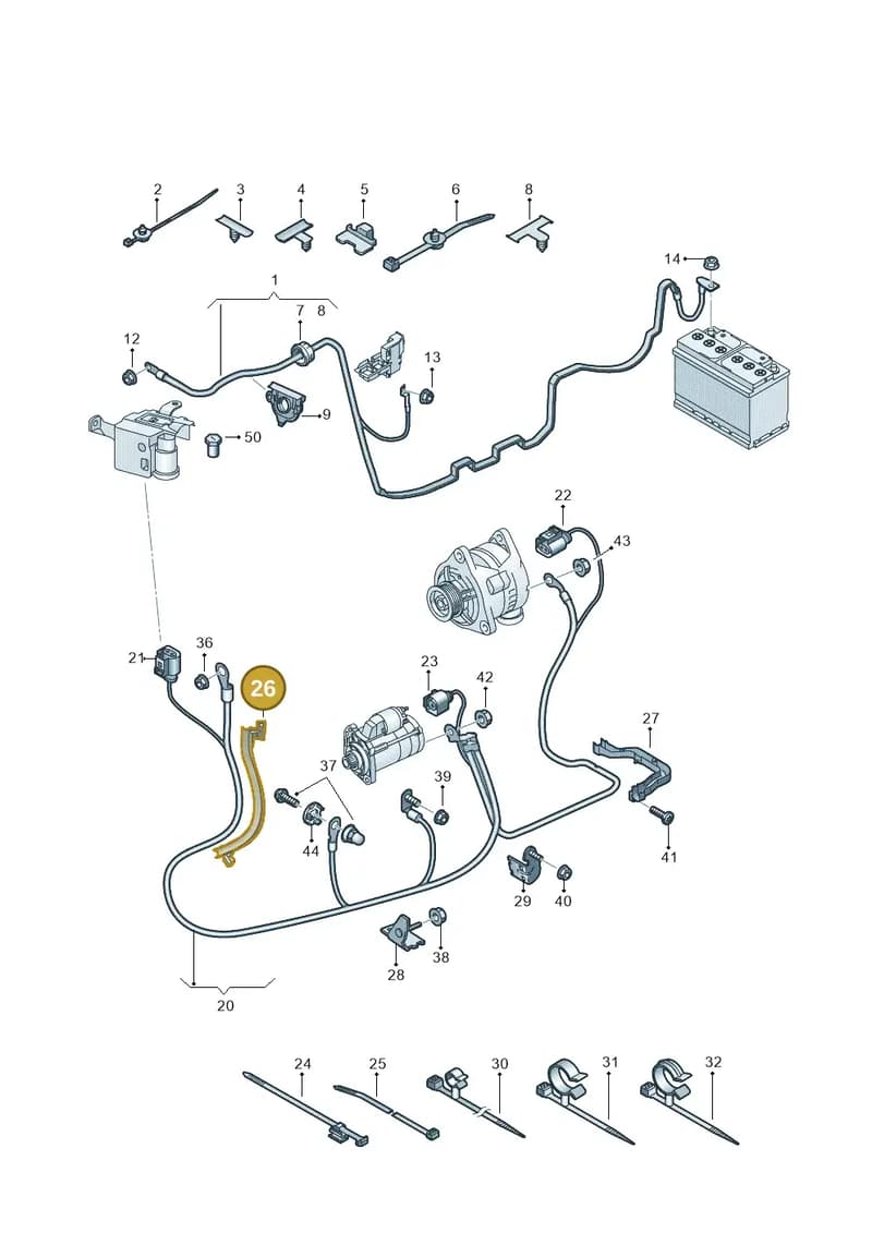 80A971341 — Audi Q5 (2016-2025) diagram 896972000, position 26