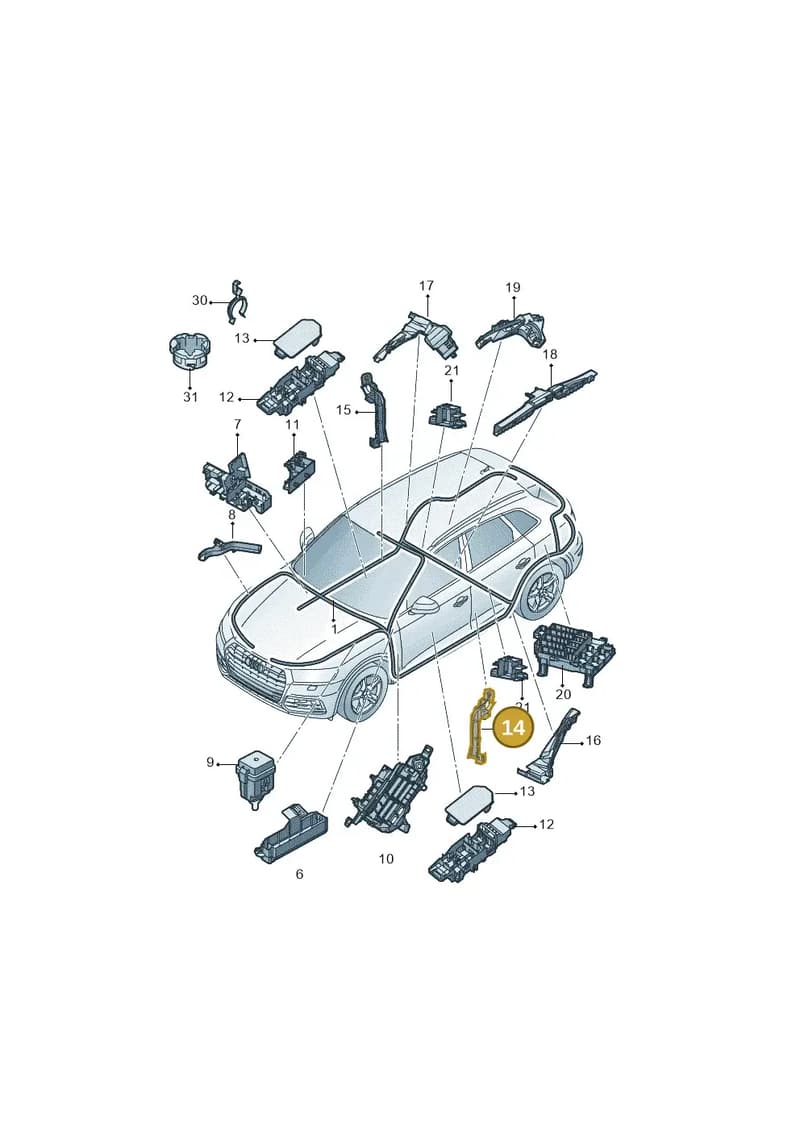 80A971821A — Audi Q5 qu. 2.0 (2018-) diagram 428971080, position 14