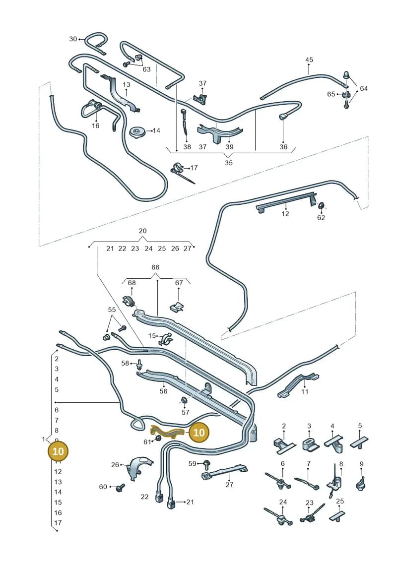 80A971824K — Audi Q5 (2016-2025) diagram 896972050, position 10