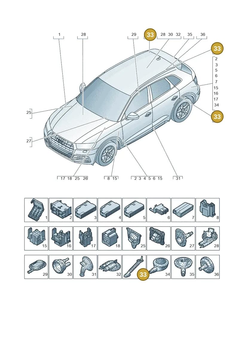 80A971840B — Audi Q5 (2016-2025) diagram 896971780, position 33