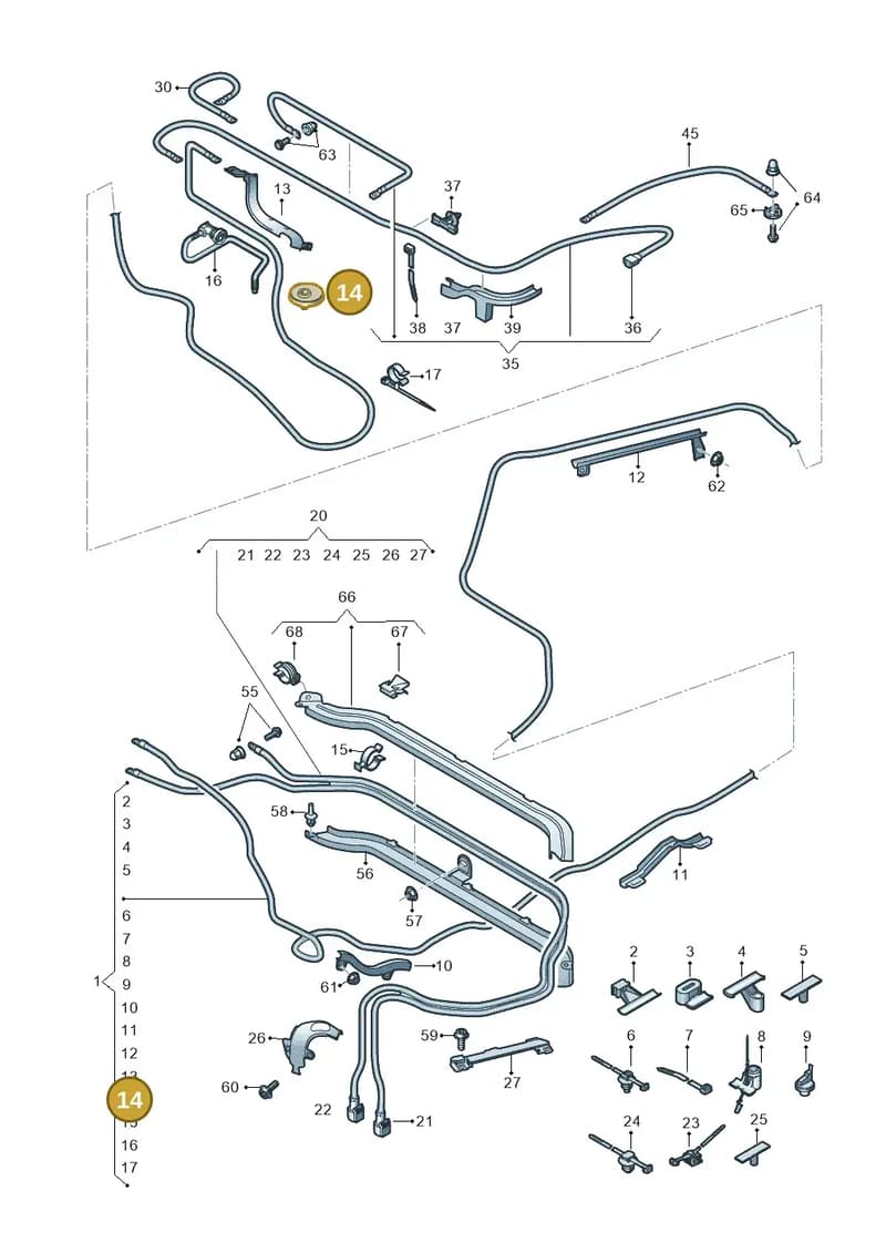 80A971912 — Audi Q5 (2016-2025) diagram 896972050, position 14