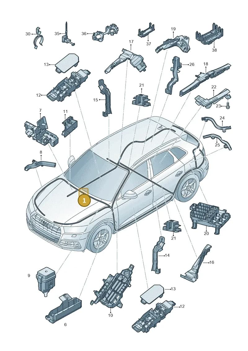 80A972266 — Audi Q5 (2016-2025) diagram 896971080, position 1