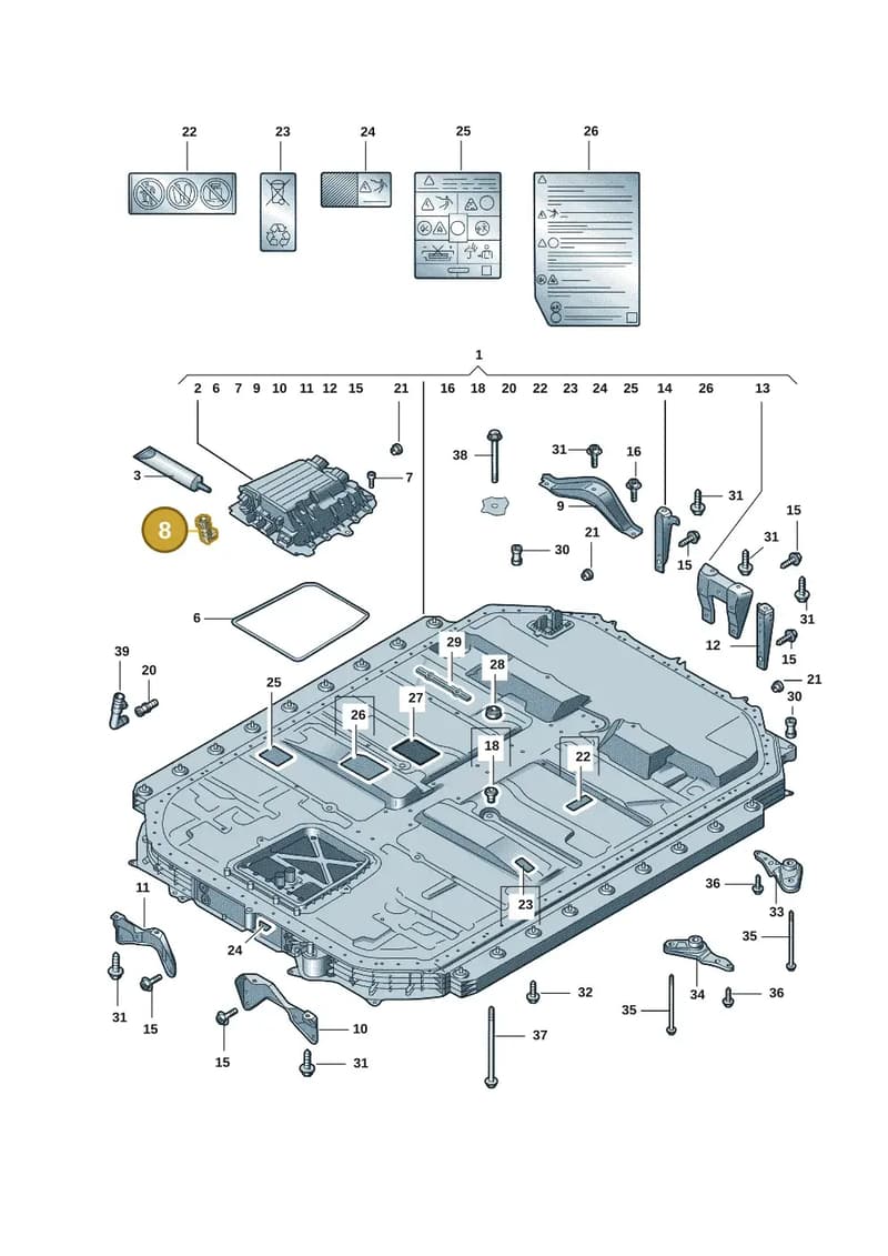 80A973262D — Audi E-tron (2020-2023) diagram 4kc915520, position 8