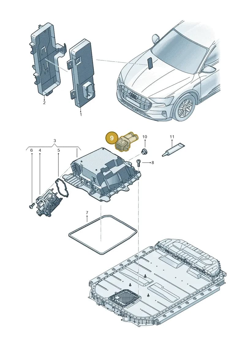 80A973262D — Audi Q8 e-tron (2018-2025) diagram 586915600, position 9