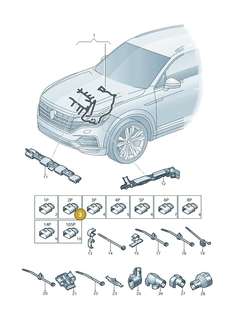 80A973703A — Volkswagen Touareg (2017-2025) diagram 439971012, position 3