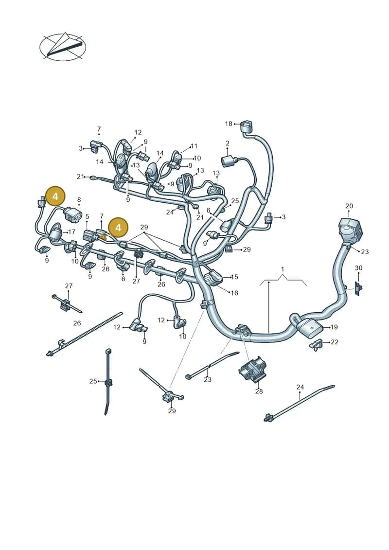80A973711 — Volkswagen Arteon (2017-2025) diagram 828971080, position 4