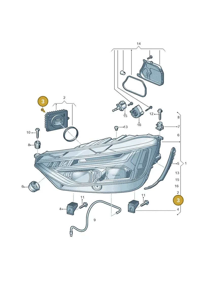 80A998099 — Audi Q5 (2016-2025) diagram 896941012, position 3