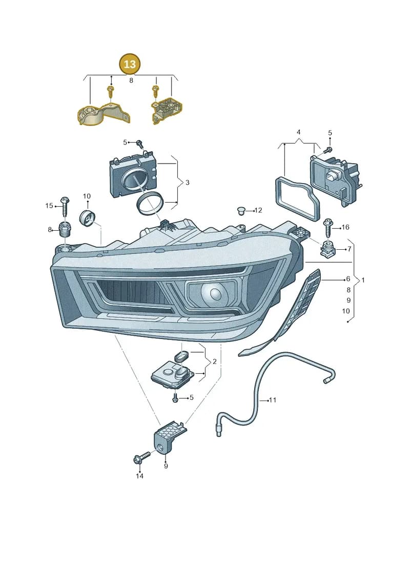 80A998121 — Audi Q5 (2016-2025) diagram 896941050, position 13