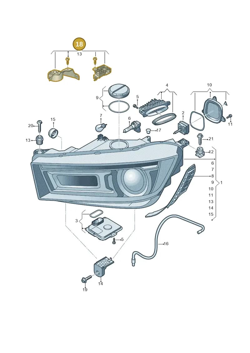 80A998121 — Audi Q5 (2016-2025) diagram 896941000, position 18