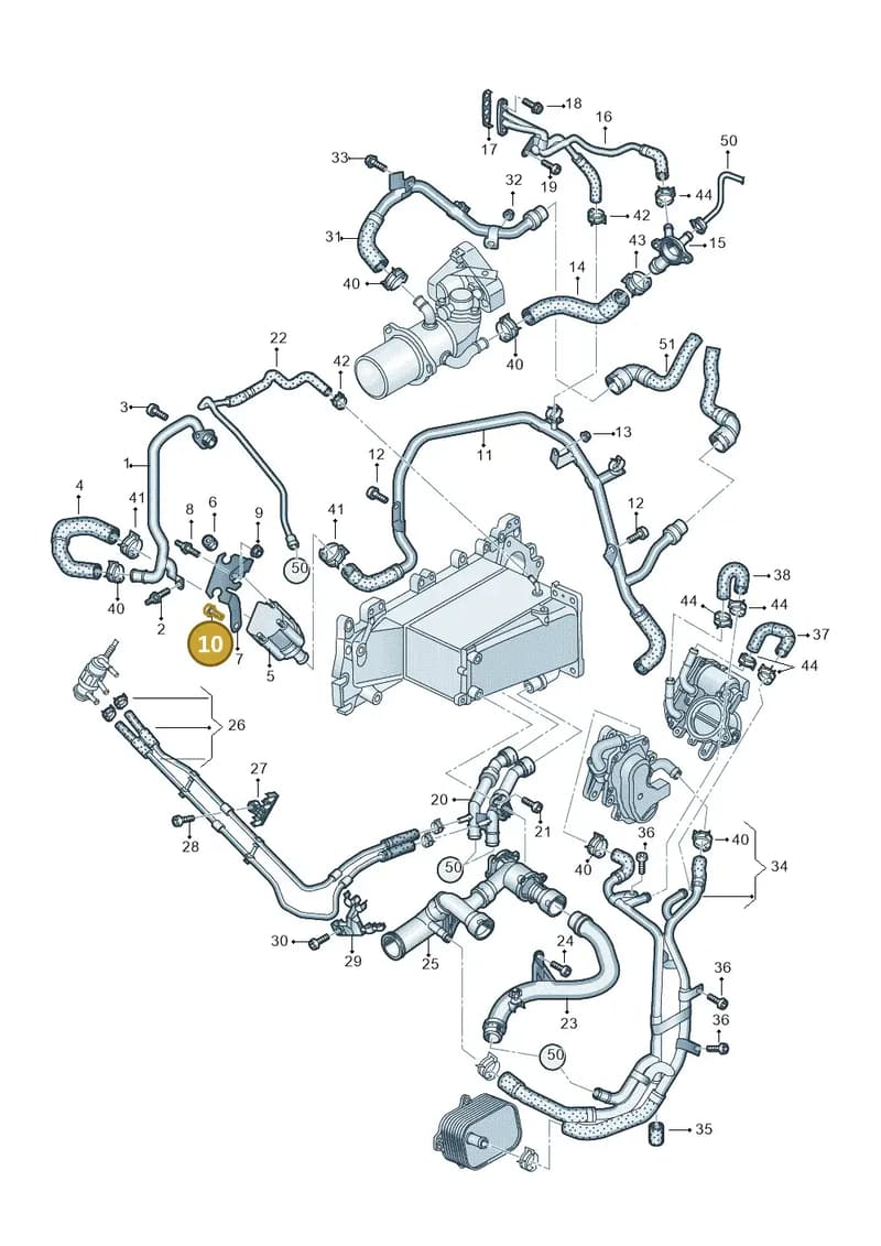 80B265340AD — Audi Q5 (2016-2025) diagram 896121100, position 10