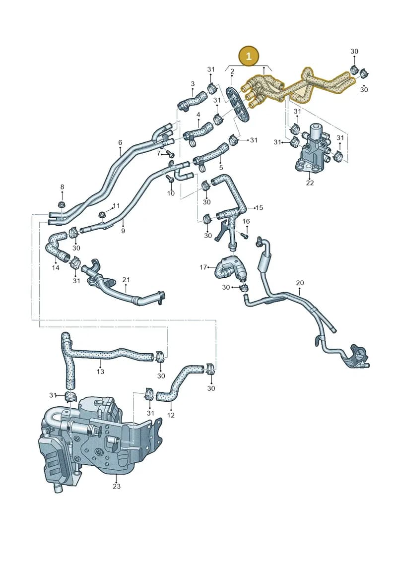 80B265340E — Audi Q5 (2016-2025) diagram 896121150, position 1