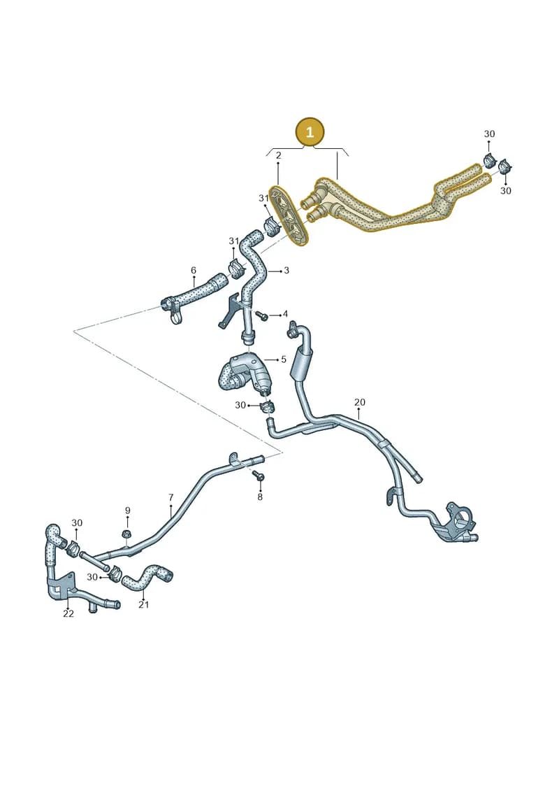 80B265340E — Audi Q5 (2016-2025) diagram 896121170, position 1