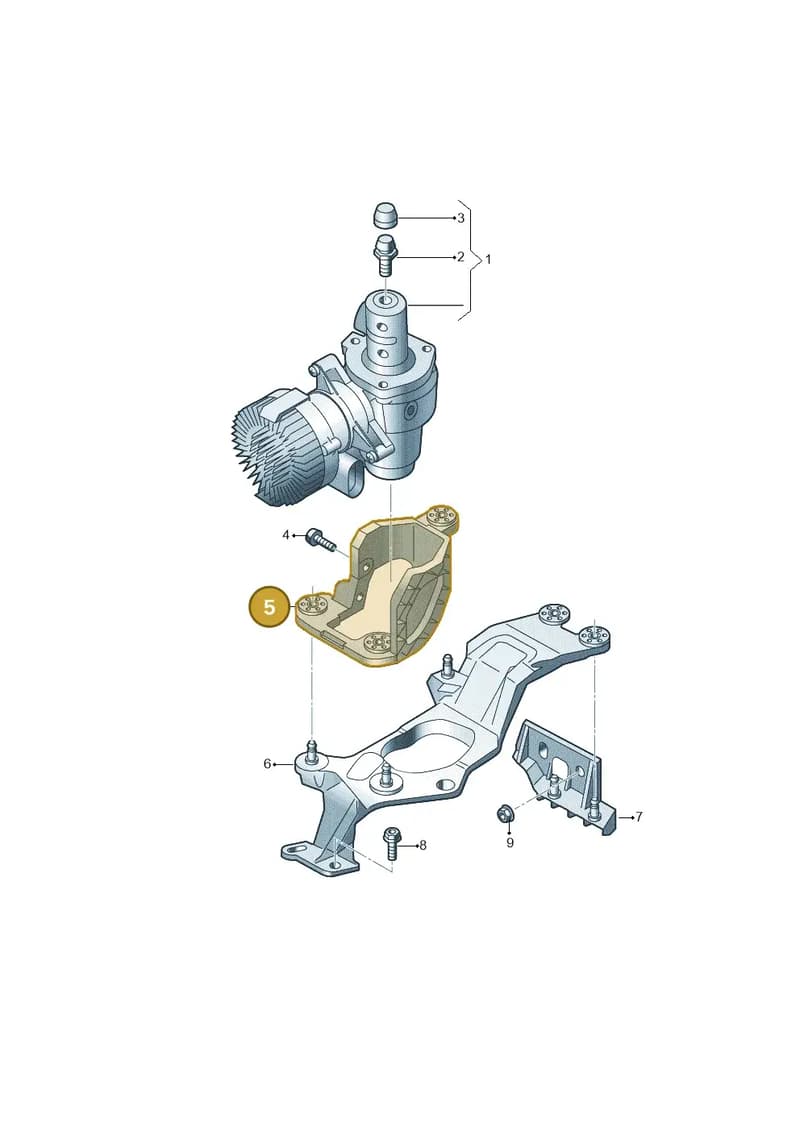 80B614193B — Audi Q5 (2016-2025) diagram 896614500, position 5