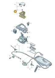 80B713140EJAJ Audi Selector Lever Handle Lower Part (Soul Black/Cliff Grey JAJ)