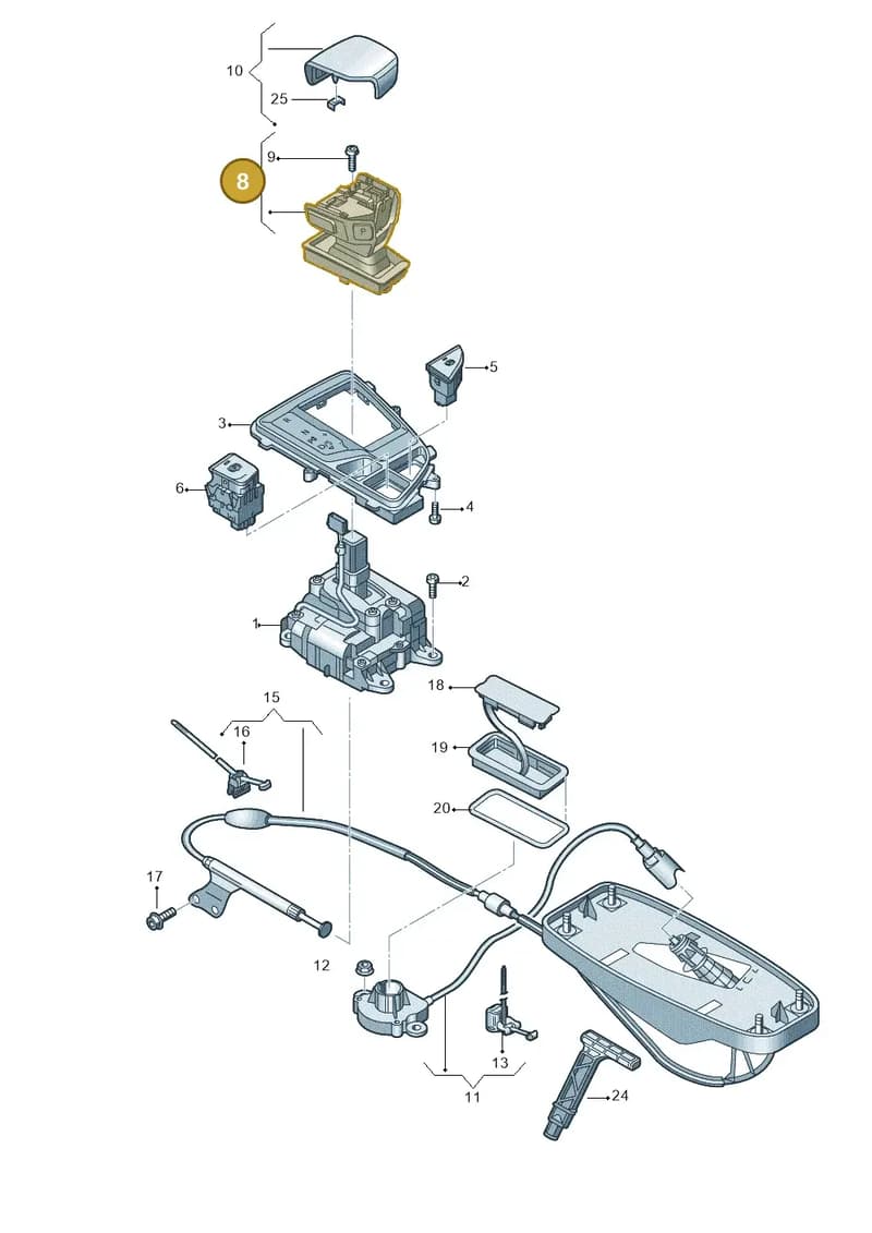 80B713140EMTG — Audi Q5 (2016-2025) diagram 896713100, position 8