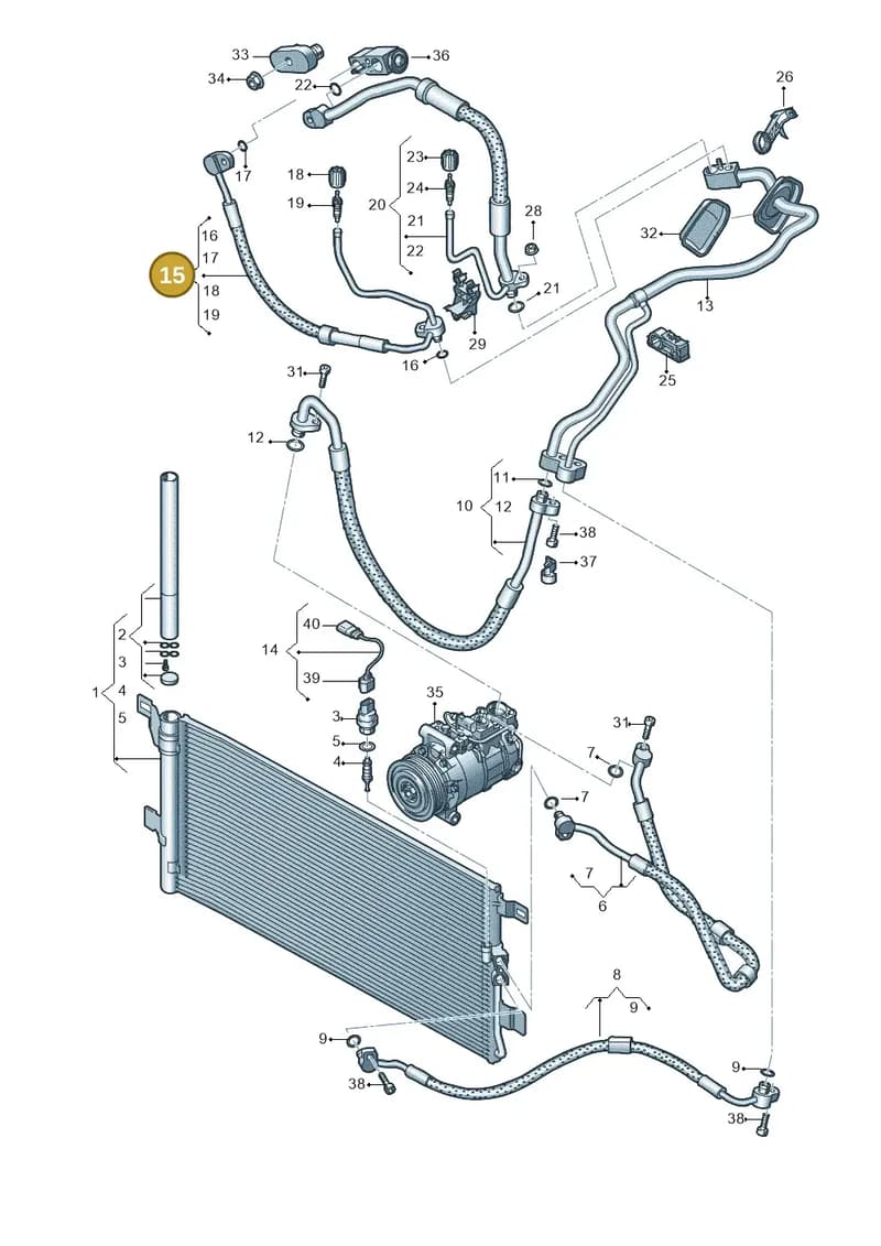 80B816720N — Audi Q5 (2016-2025) diagram 896260400, position 15
