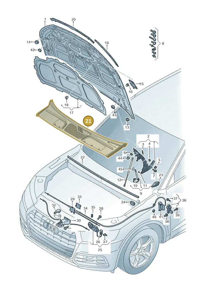 80B8194039B9 — Audi Q5 (2016-2025) diagram 896823000, position 21