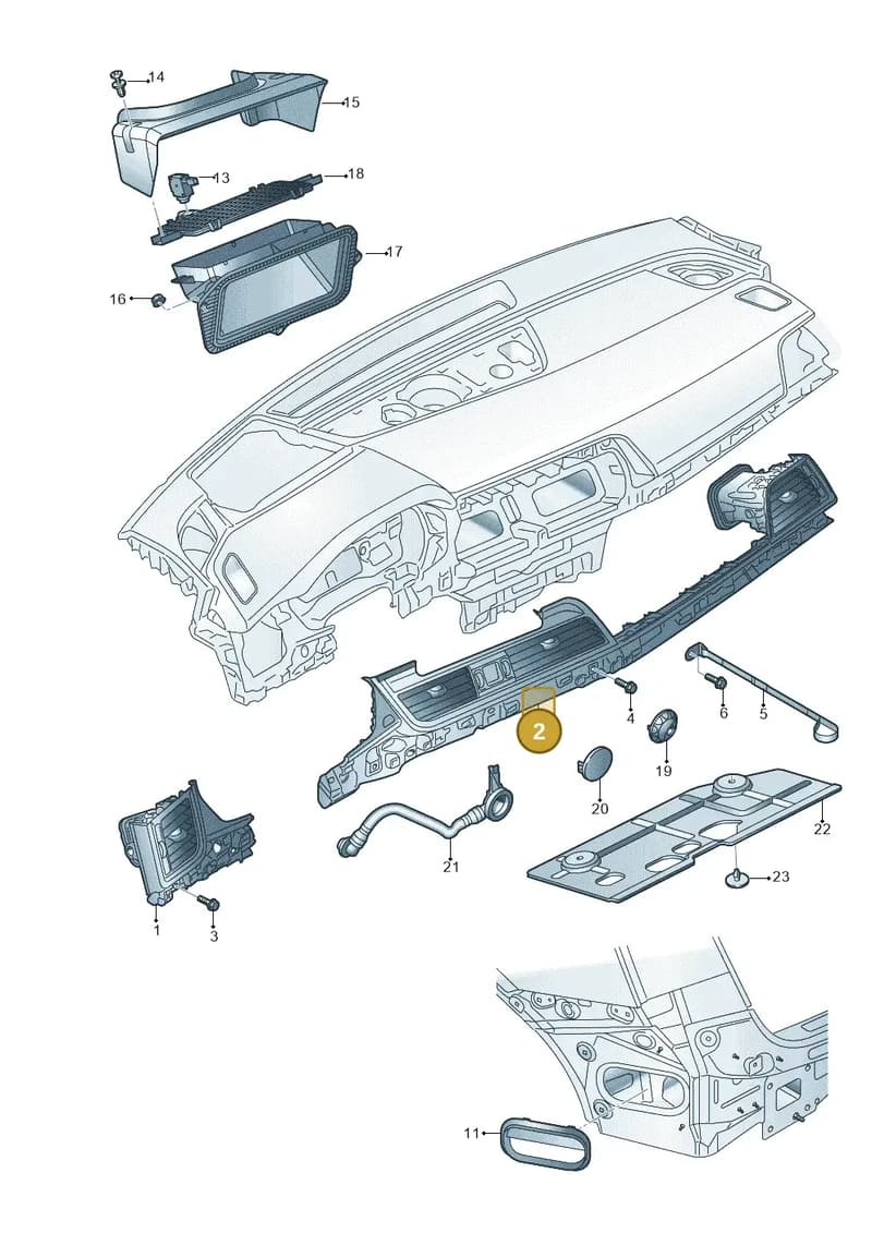 80B820902ABEAX — Audi Q5 (2016-2025) diagram 896820100, position 2